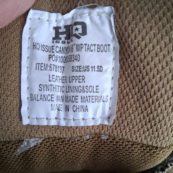 🔥 HQ Ortholite Waterproof Tactical Hiking Brown Outdoor Boots Sz.11.5 D - Picture 12 of 13